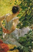 Anders Zorn Woman getting dressed oil on canvas